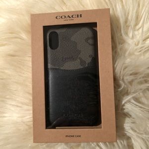 Coach IPhone case X/XS with pocket
